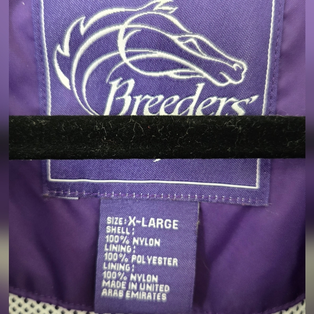 2017 Breeder's Cup Del Mar Horse Race Track Purple Windbreaker Jacket - Picture 3 of 4